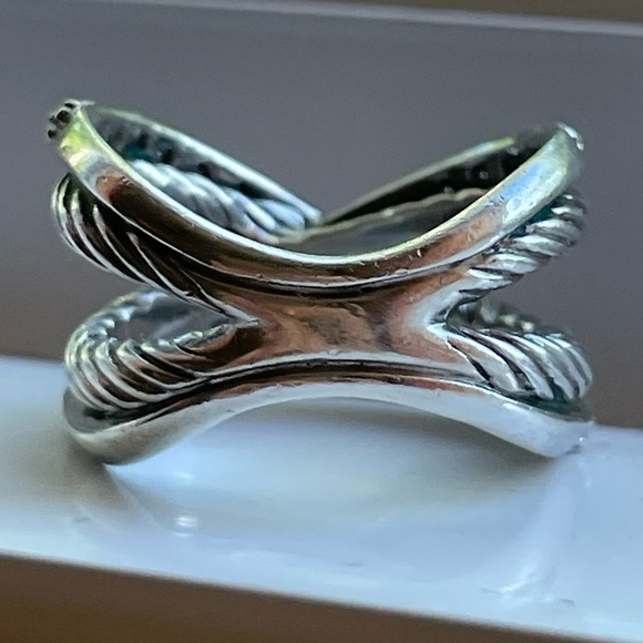 DAVID YURMAN Diamond Crossover Cable X Ring - Picture 14 of 17